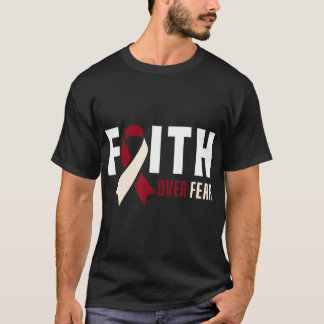T-shirt Foi sur la peur Dieu Throat Tête Orale et Cou Canc