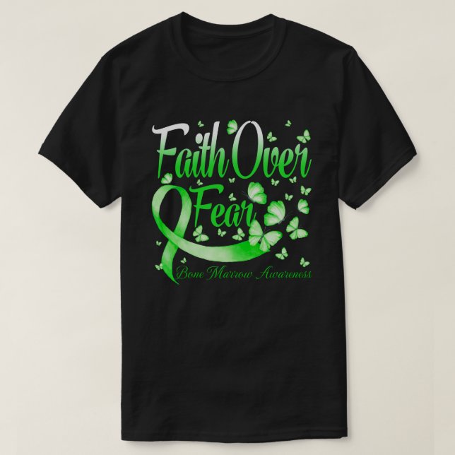 T-shirt Foi sur la peur Moelle d'Os de sensibilisation Pap (Design devant)