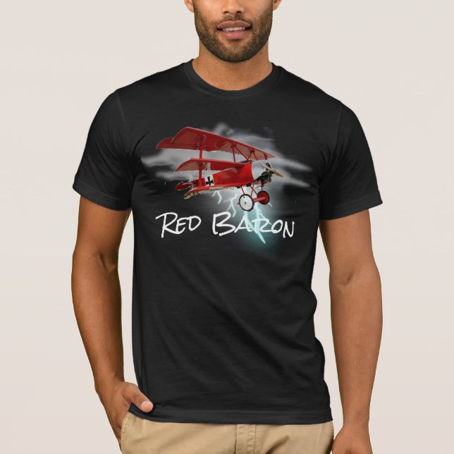T-shirt Fokker de baron rouge triplan (Devant)