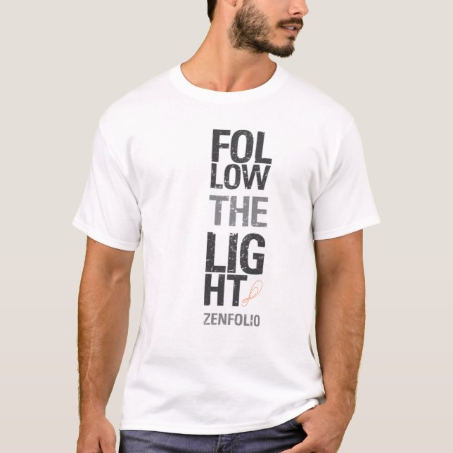 T-shirt: Follow the Light: White T-Shirt (Front)