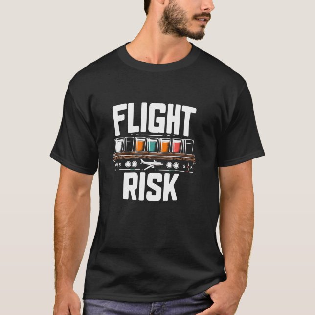 T-shirt FOMO Vol Risk Bière Dégustation Drôle Bière Sarcas (Devant)