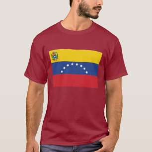T-shirt foncé de base de drapeau vénézuélien