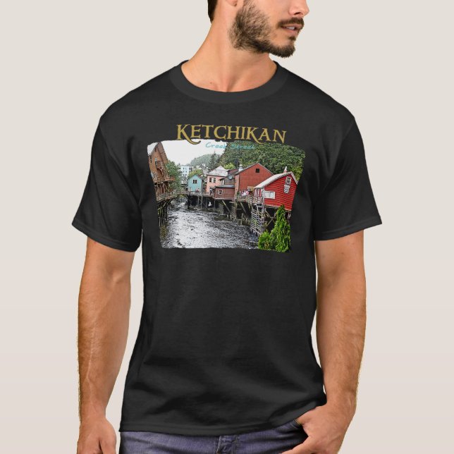 T-shirt foncé de base de Ketchikan (Devant)