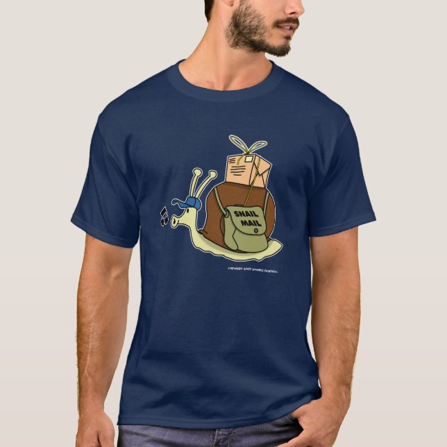 T-shirt foncé de base de snail mail (Devant)
