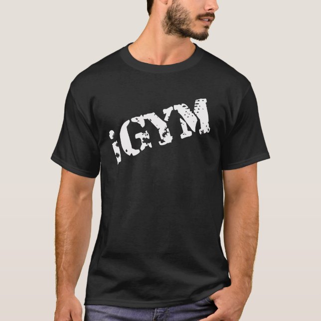 T-shirt foncé de base d'iGym (Devant)