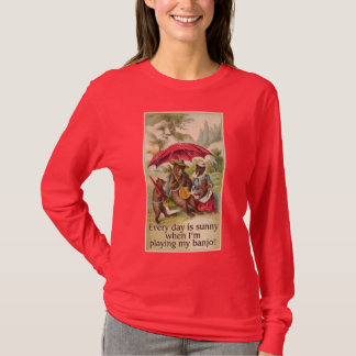 T-shirt foncé de douille de dames d'ours de jour