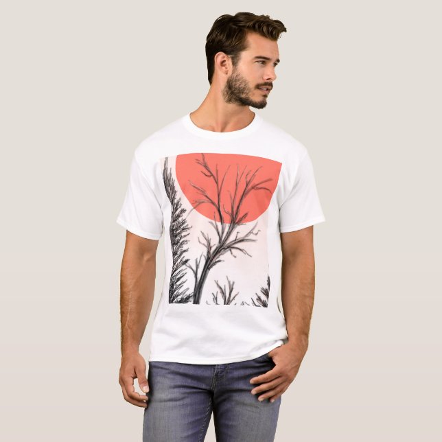 T-shirt foncé de forêt (Devant entier)