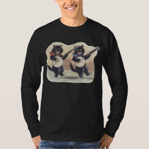 T-shirt foncé de la douille des hommes de duo de
