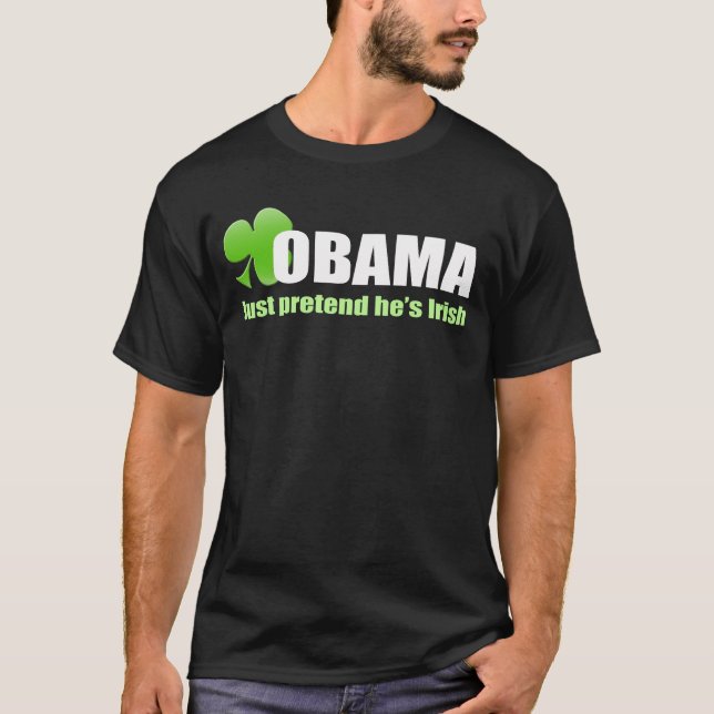 T-shirt foncé irlandais d'Obama (Devant)