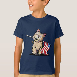 T-Shirt foncé pour enfants USA Cairn Terrier