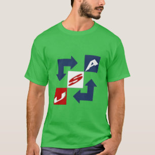 T-shirt foncé vert trèfle DESIGN USA