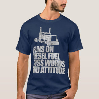 T-shirt Fonctionne sur le carburant diesel drôle Dire cond