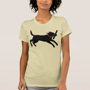 T-shirt Fonctionnement espiègle de laboratoire de noir de