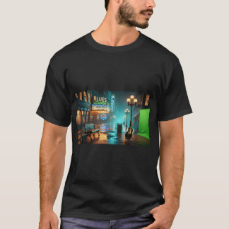 T-shirt Fond de salle du bar lounge blues live – Musique b