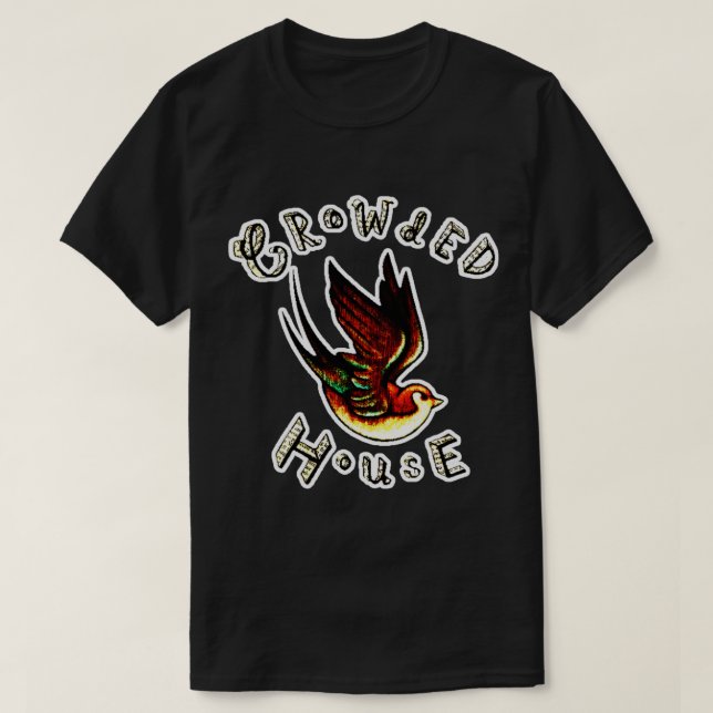 T-shirt Fond d'écran Crowwne House groupe de rock internat (Design devant)