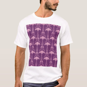 T-shirt Fond d'écran floral violet rose