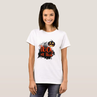 T-shirt fond d'Halloween avec citrouille