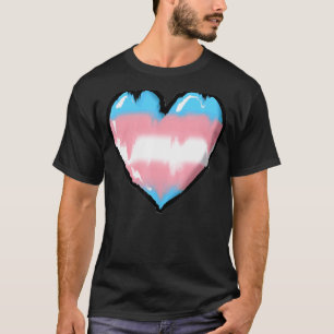 T-shirt Fondre Transgenre Heart Trans Pride
