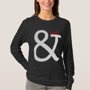 T-shirt Font Cookery - blanc et rouge sur foncé