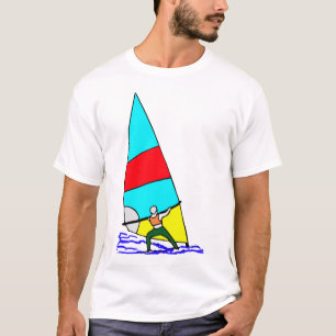 T-shirt Font de la planche à voile les couleurs vives