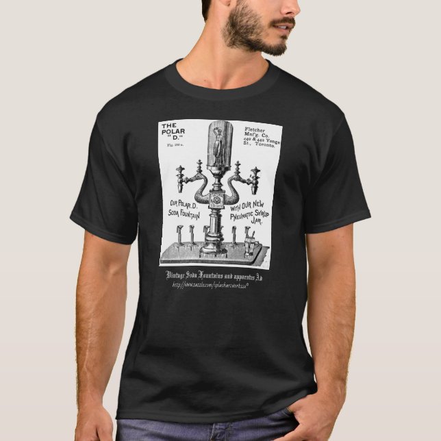 T-shirt "Fontaine de soda Vintage" (Devant)