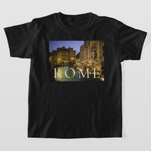 T-shirt Fontaine de Trevi la nuit Rome, Lazio, Italie