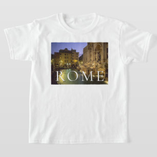 T-shirt Fontaine de Trevi la nuit   Rome, Lazio, Italie