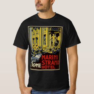 T-shirt Fontaine de Trevi vintage, Hôtel Marini Strand, Ro
