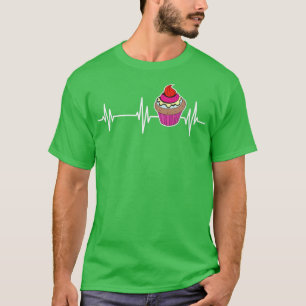 T-shirt Foody Cupcake Lover Hearbeat Cuisson Dessert Cupc