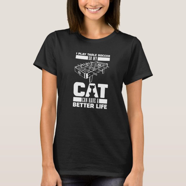 T-shirt Foosball Cat Kicker  Table Soccer (Devant)