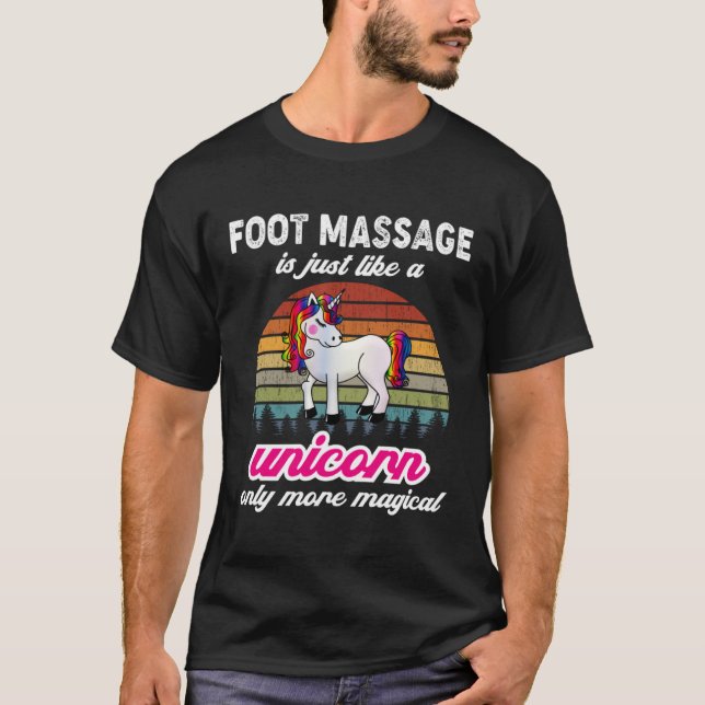 T-shirt Foot Massagers Thérapeutique Funny Unicorne Soleil (Devant)