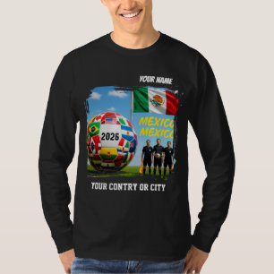 T-shirt Football 2026 Mexique Nom personnalisé pays