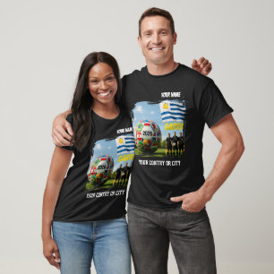 T-shirt Football 2026 Uruguay Nom personnalisé pays