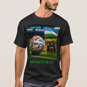 T-shirt Football 2026 Uzbekistán Nom personnalisé pays