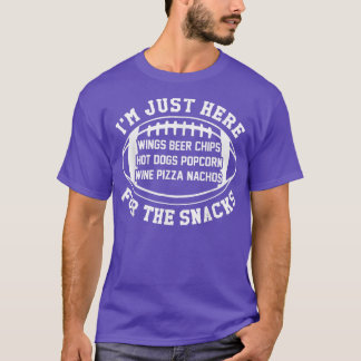 T-shirt Football Alimentation Bière Ailes Vin Pizza Nachos
