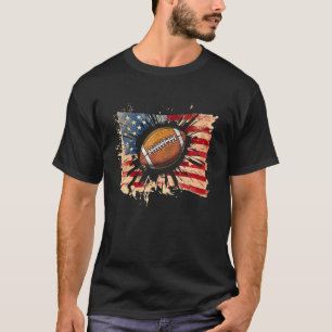 T-shirt Football américain 4 juillet Hommes USA American F