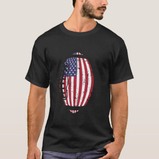 T-shirt Football américain Drapeau Patriotique pour hommes