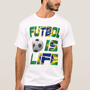 T-shirt Football Amoureux Football Brésilien Drapeau La Vi