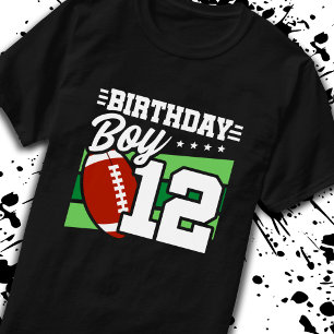T-shirt Football Anniversaire 12 ans Garçon 12e anniversai