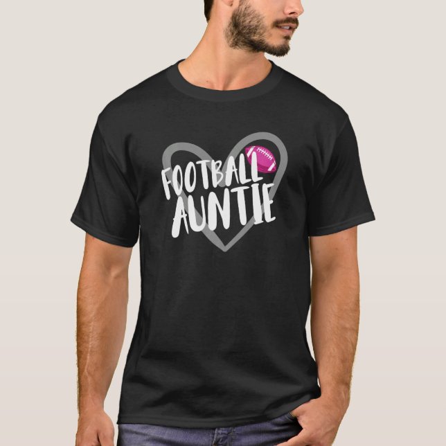 T-shirt Football Auntie Heart (Devant)