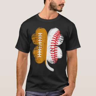 T-shirt Football Baseball Lover Shamrock St Patricks Day
