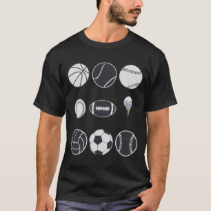 T-shirt Football baseball soccer volleyball basket-ball