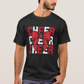 T-shirt Football Coquette Bow Cheval Maman Ruban Rouge Fem