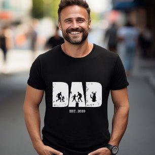 T-shirt Football DAD et Child EST. Cadeau personnalisé