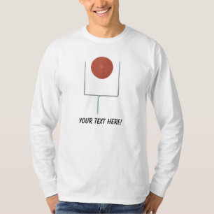 T-shirt Football dans les poteaux de but sur les tee-shirt