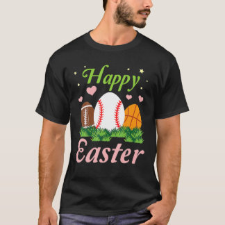 T-shirt Football de Pâques Basket de Baseball Oeufs De Bon