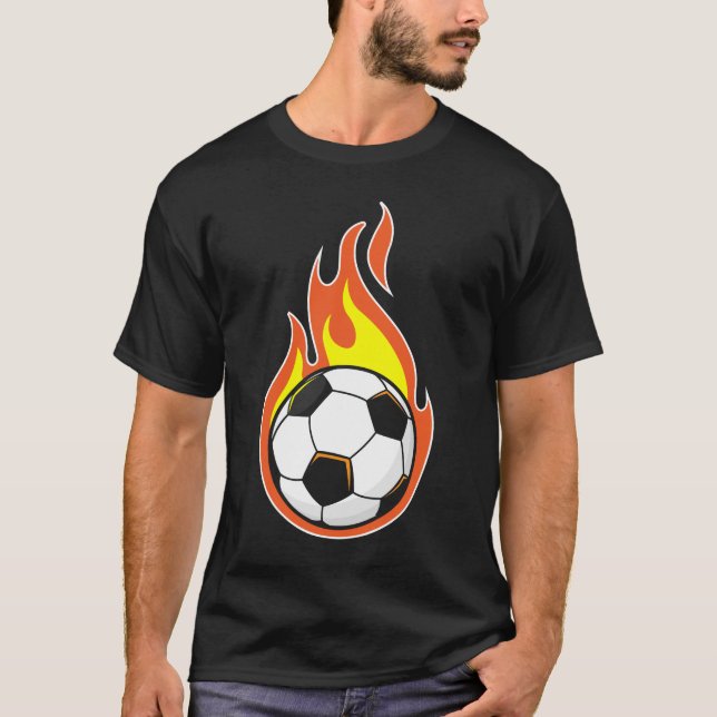 T-shirt Football en feu (Devant)