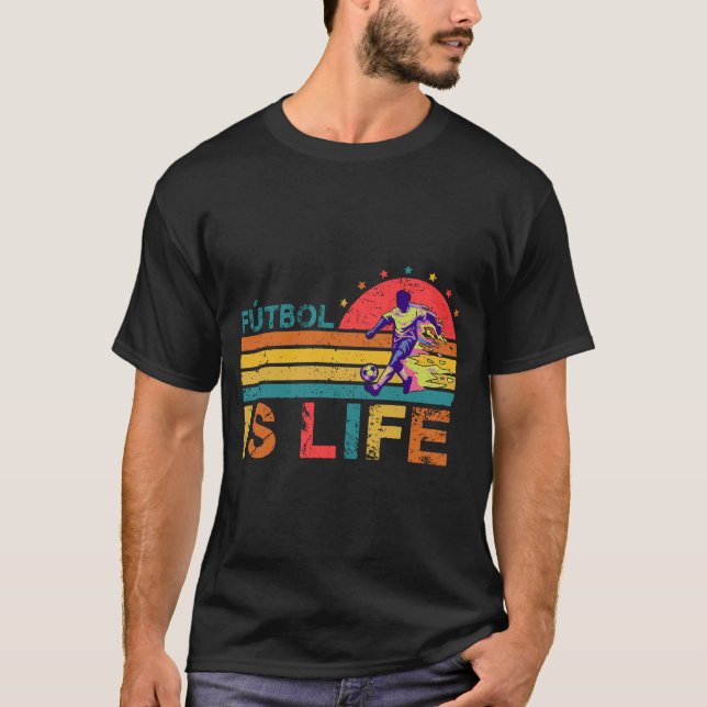T-shirt Football Est La Vie, Cadeau De Football, Amant Drô (Devant)