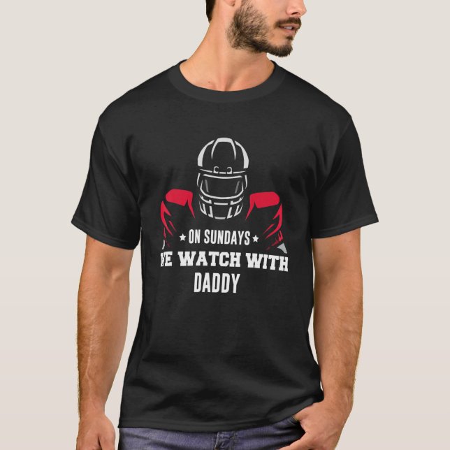 T-shirt Football Familial Toddler Le Dimanche Nous Regardo (Devant)