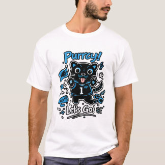 T-shirt Football Fan Cat Illustration – Cute Mascot Style